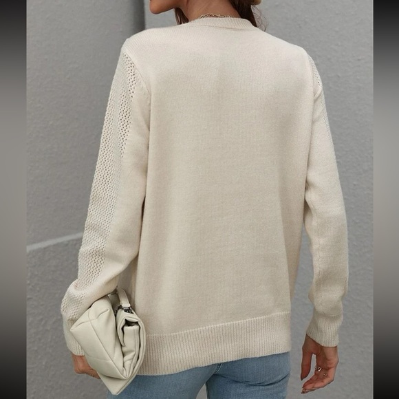 Cozy fringe detail sweater top - Picture 3 of 16